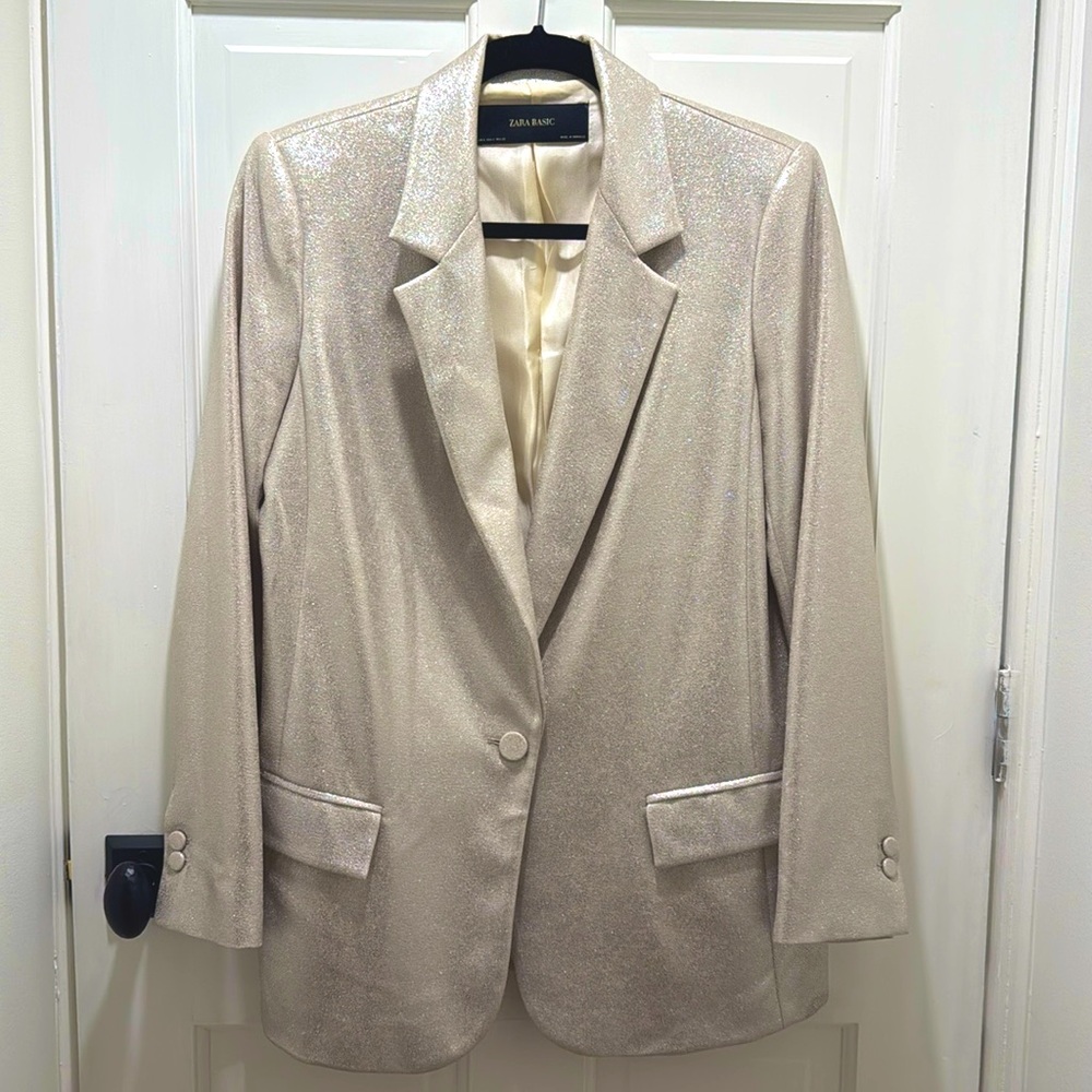 Zara Blazer - metallic fabric